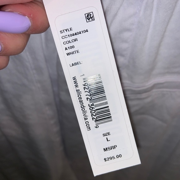 Alice + Olivia ‼️ SALE‼️ Neta Cargo Pants in White –– NWT - Picture 15 of 17